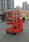 Selbstfahrender Luftarbeit-Plattform-Doppelt-Mast 9 Meter hohes Manlift in der roten Belastbarkeit 150Kg