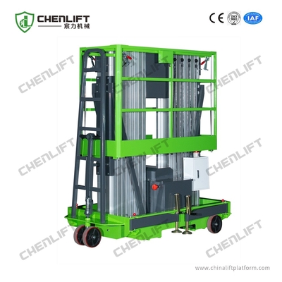 Schleppen-Hebebühne-Doppelt-Mast-Luftarbeit-Plattform 12m und Laden 200Kg