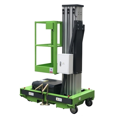 8 Meters Single Mast Vertical Lifting Platform 130kg Load Easy Moving