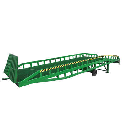 Adjustable Container Loading Mobile Dock Ramp Manual Operating Blue Color