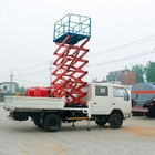 14m Hubhöhe-mobiler LKW brachte Scherenhebebühne mit Belastbarkeit 450kg an