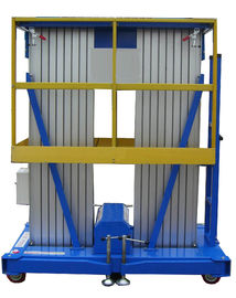 Schleppen-Hebebühne-Doppelt-Mast-Luftarbeit-Plattform 12m und Laden 200Kg