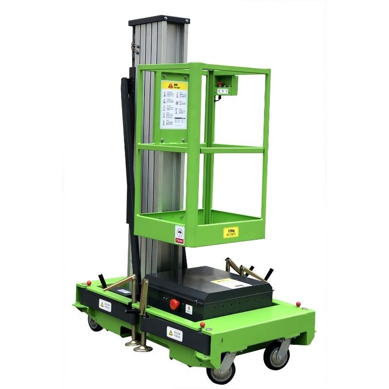 Single Mast Manual Pushing Aluminum Work Platform